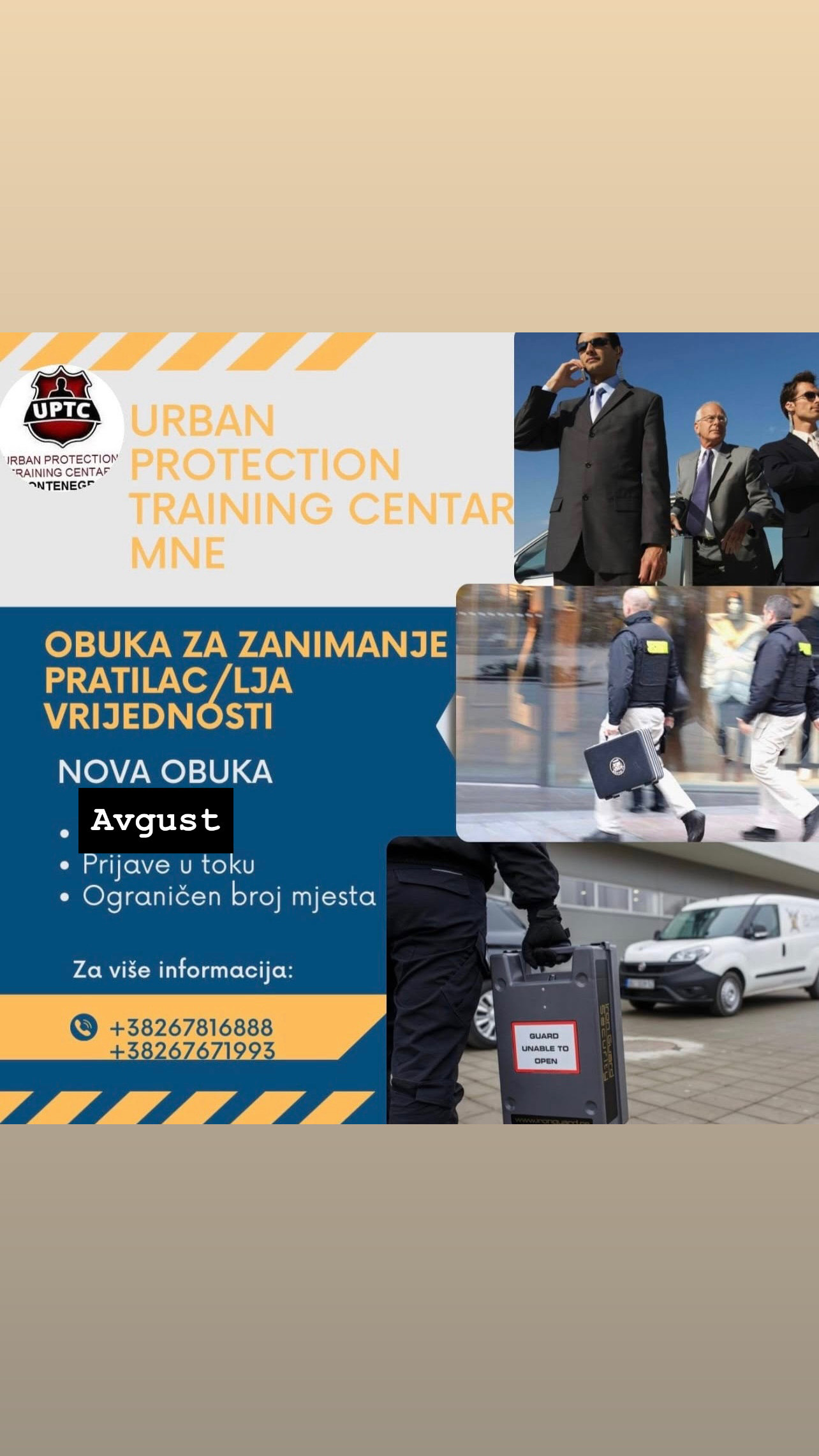 NOVA OBUKA ZA ZANIMANJE PRATILAC/LJA VRIJEDNOSTI  U AVGUSTU