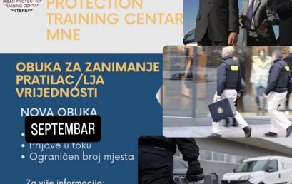 NOVA OBUKA ZA ZANIMANJE PRATILAC/LJA VRIJEDNOSTI POČINJE 8.SEPTEMBRA