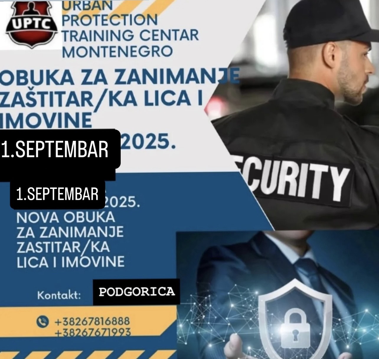 NOVA OBUKA ZA ZANIMANJE ZAŠTITAR/KA LICA I IMOVINE POČINJE  1. SEPTEMBRA