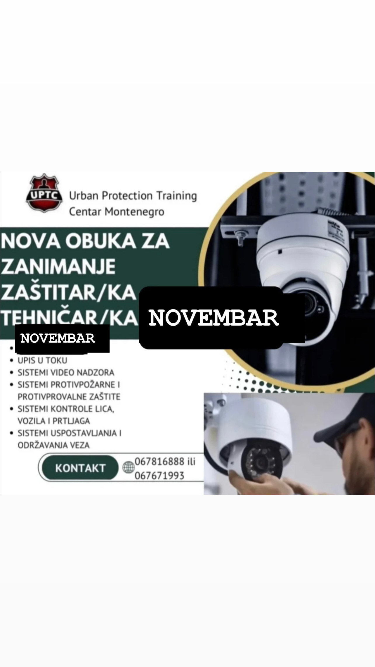 NOVA OBUKA ZA ZANIMANJE ZAŠTITAR/KA TEHNIČAR/KA