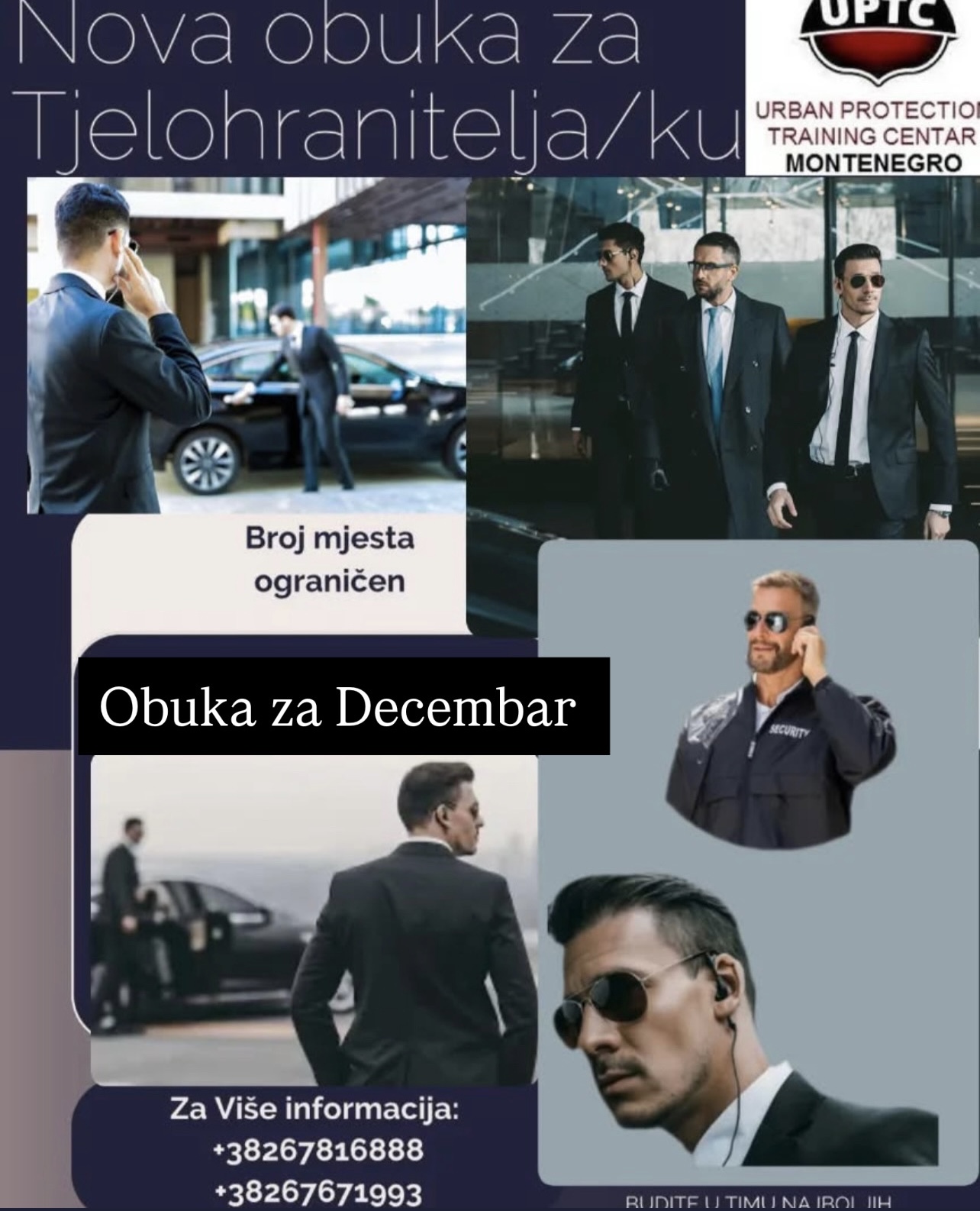 NOVA OBUKA ZA ZANIMANJE TJELOHRANITELJ/KA  U DECEMBRU