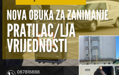 MART-APRIL NOVA OBUKA ZA ZANIMANJE PRATILAC/LJA  VRIJEDNOSTI