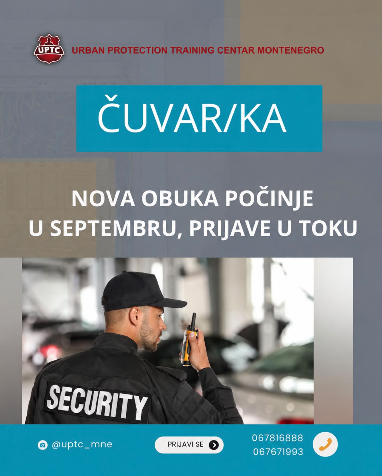 NOVA OBUKA ZA ZANIMANJE ČUVAR/KA 7.SEPTEMBAR