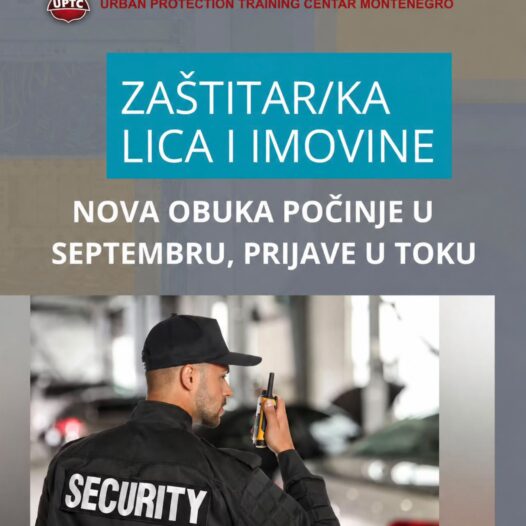 NOVA OBUKA ZA ZANIMANJE ZAŠTITAR/KA LICA I IMOVINE 7.SEPTEMBRA
